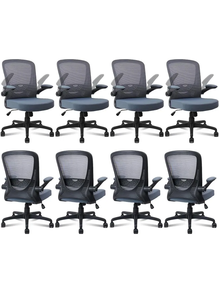 

Desk Chairs with Wheels, Ergonomic Rolling Mesh Office Chair Adjustable Height and Lumbar Support Home Office Computer C