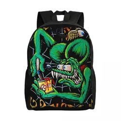 Anime Cartoon Rat Fink Travel Backpack Men Women School Computer Bookbag College Student Daypack Bags