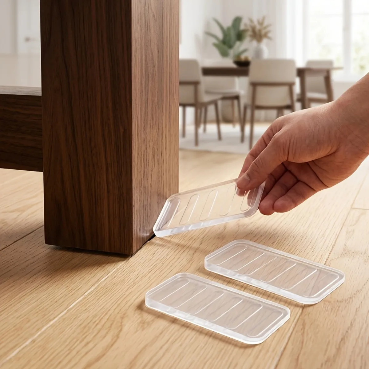 8pcs adjustable table leg balance pad suitable for uneven floors - anti slip furniture leveling pad with stable legs view 5