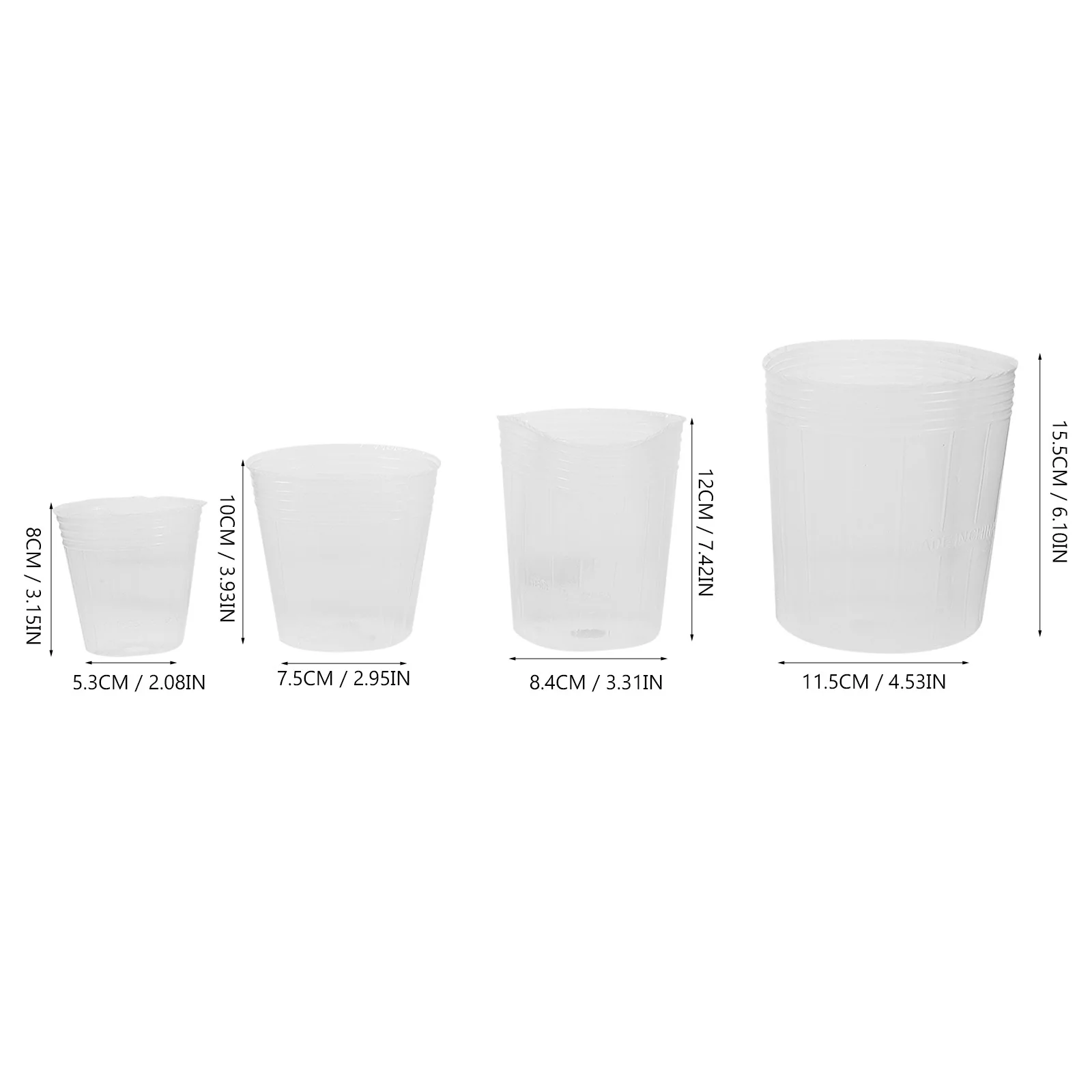 

36Pcs Seedling Nursery Pots Elastic Plastic Durable Drainage Hole Root Protection Plant Starter Pots for Indoor Outdoor