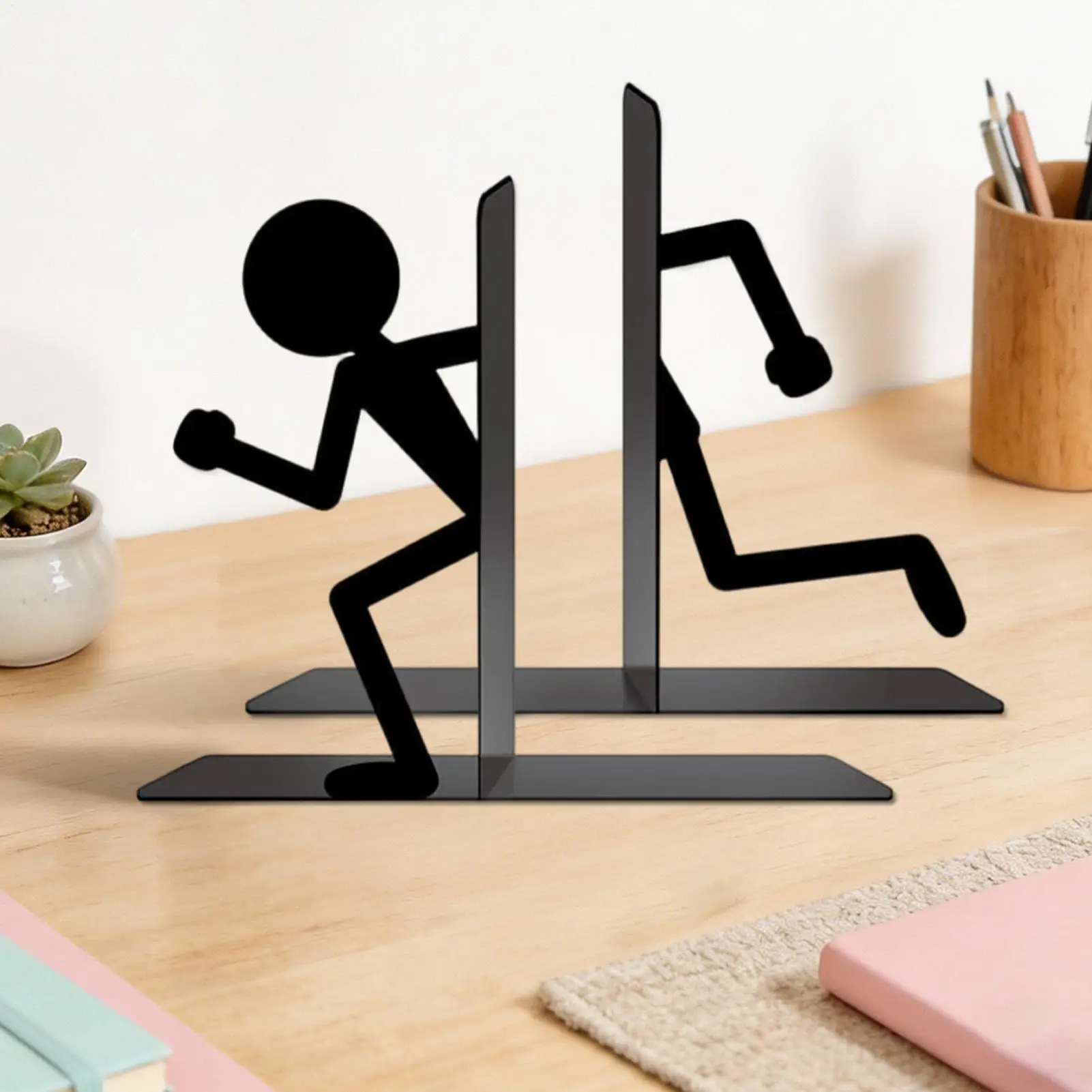 

Декоративные металлические подставки для книг в форме человека, черные, для фиксации книг, для женщин, мужчин, офиса, школы, для полок