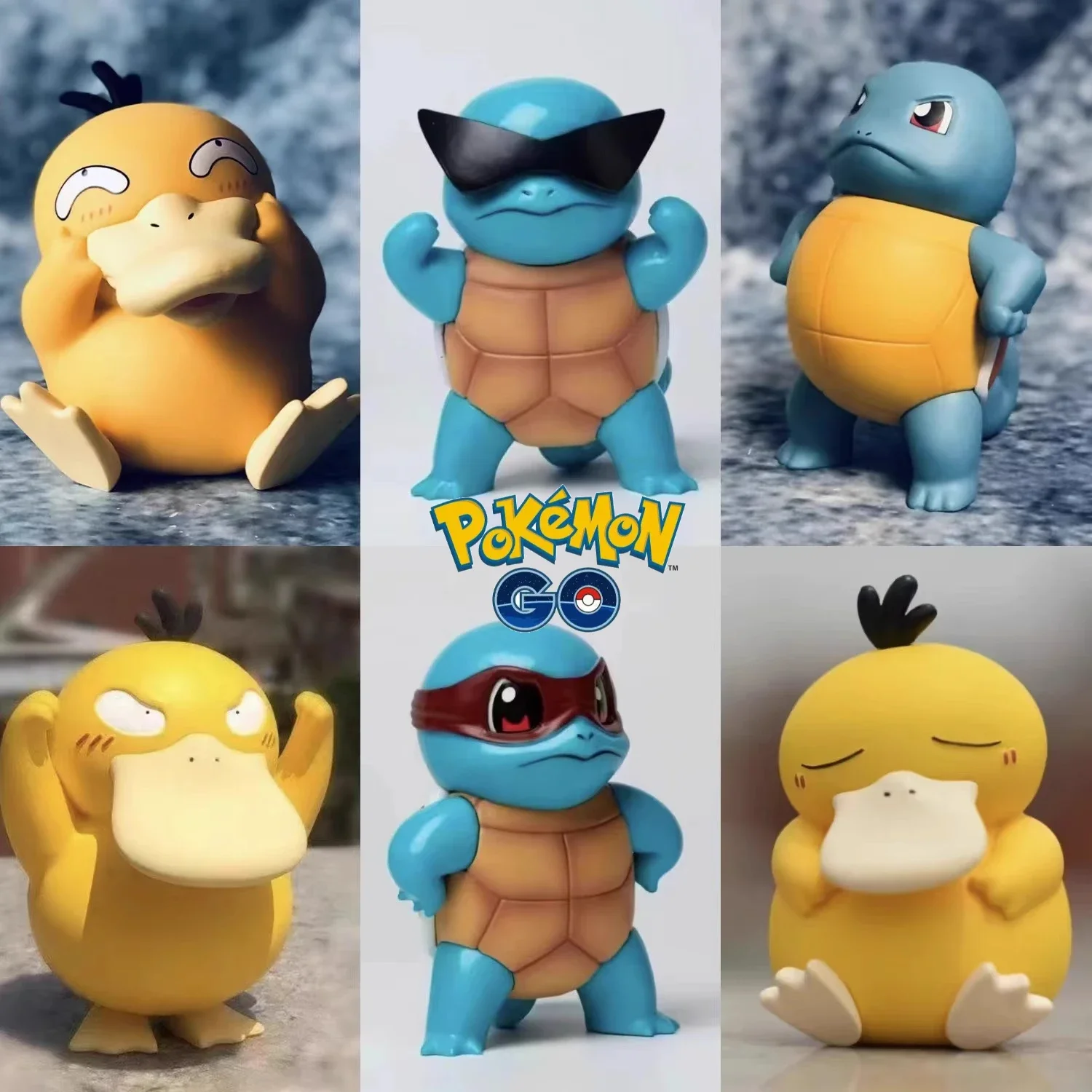 

6style Pokemon Figure Kawaii Action Figure Cute Figurine One Piece Psyduck Squirtle Cubone Birthday Party Gifts Children's Toys