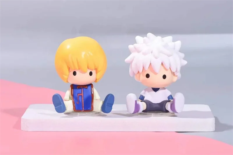 6 pz/set Anime Chrollo Lucilfer hunterscine hunter Figures Killua Zoldyck Mini Bean Eyes collezione di modelli in Pvc Cute Toy periferiche Gift