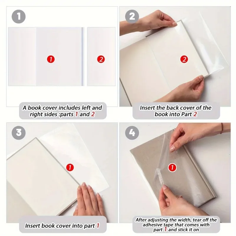 ปกหนังสือ 10 ชิ้น แบบใส บางเฉียบ - ป้องกันรอยขีดข่วน เหมาะกับขนาด A4/Letter สำหรับหนังสือเรียน/สมุดบันทึก - อุปกรณ์การเรียน/บ้าน/สำนักงาน
