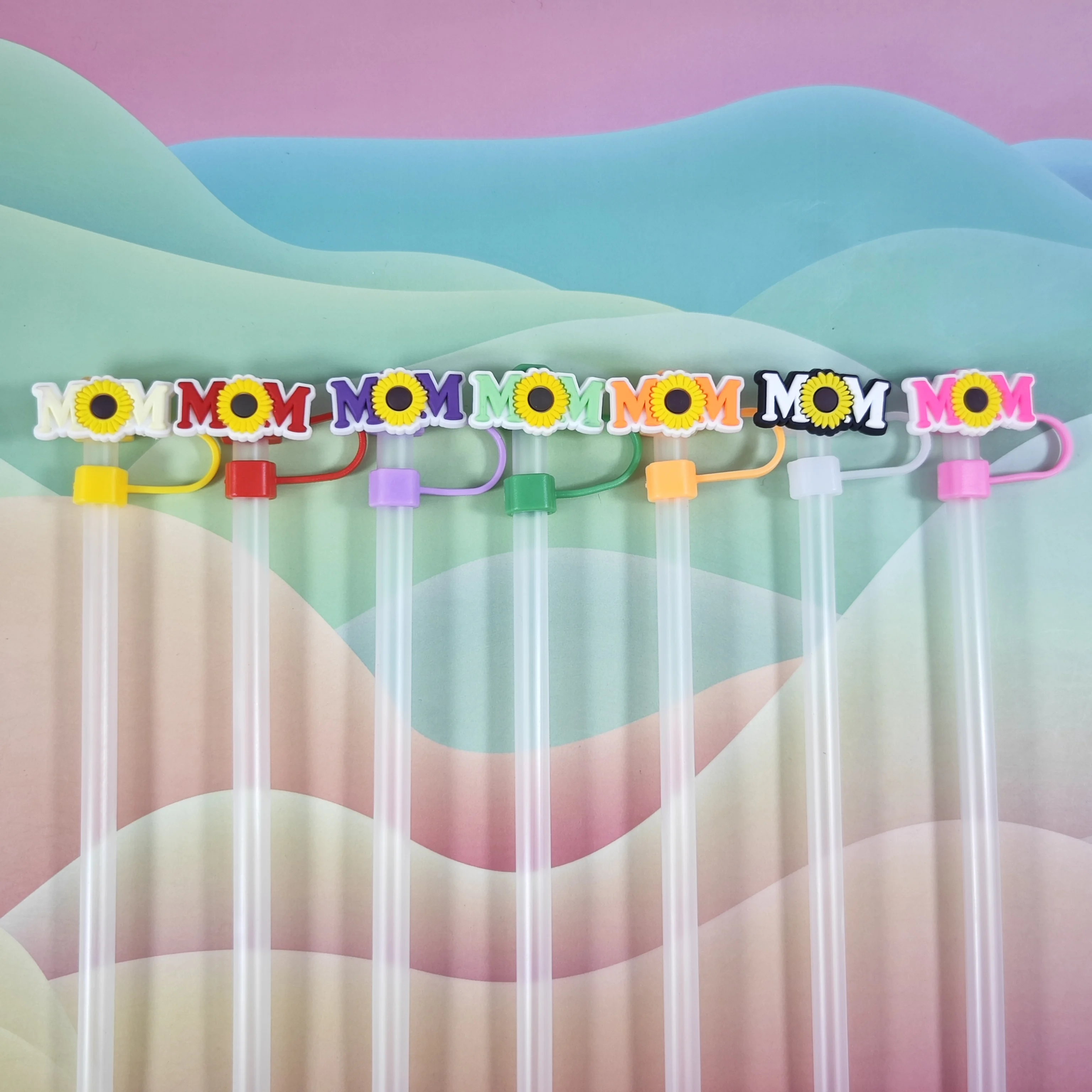 New Letter Flower Straw Cap Protective Case