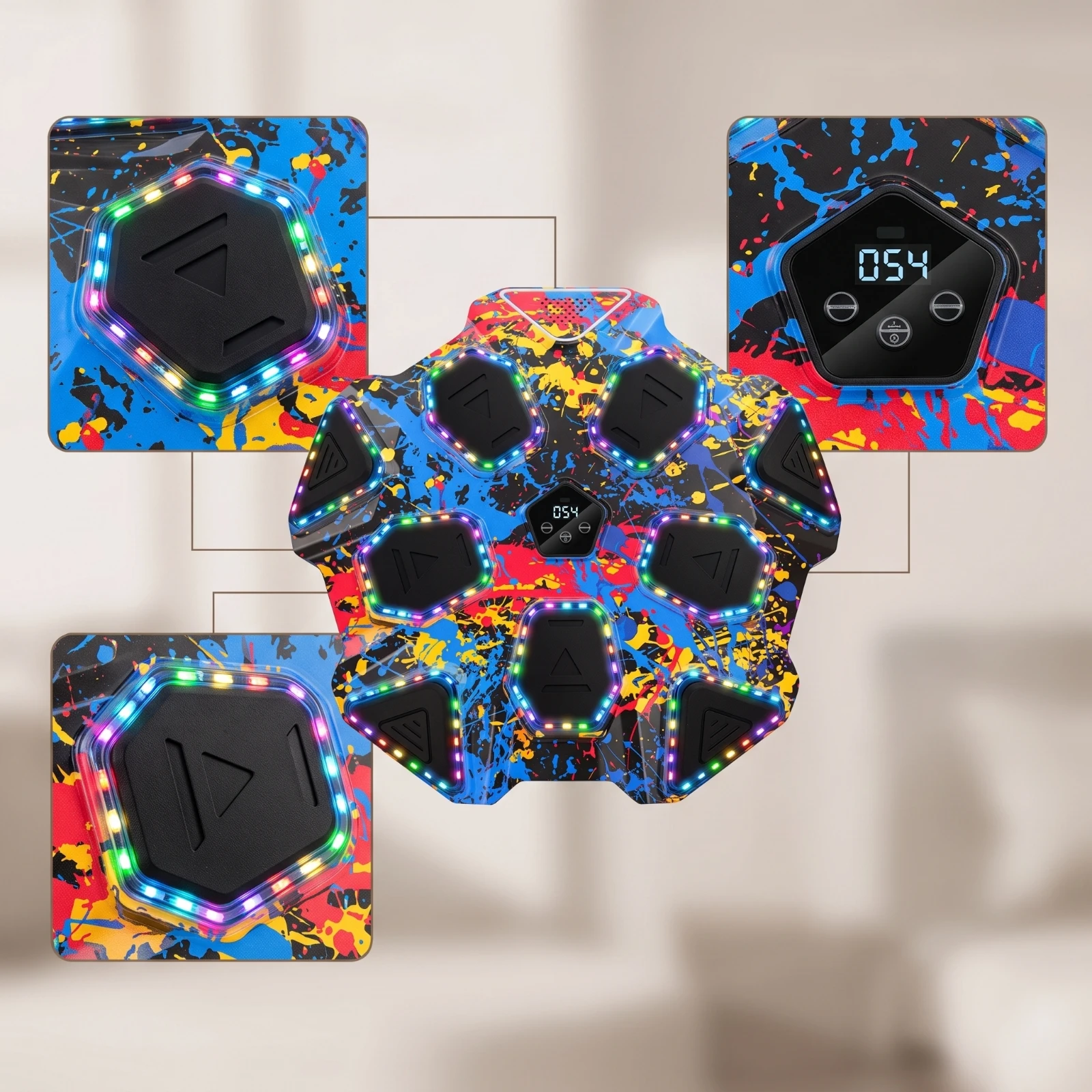 Led Gloves Music - Elektronisch boksdoel Bluetooth muziek boksmachine met