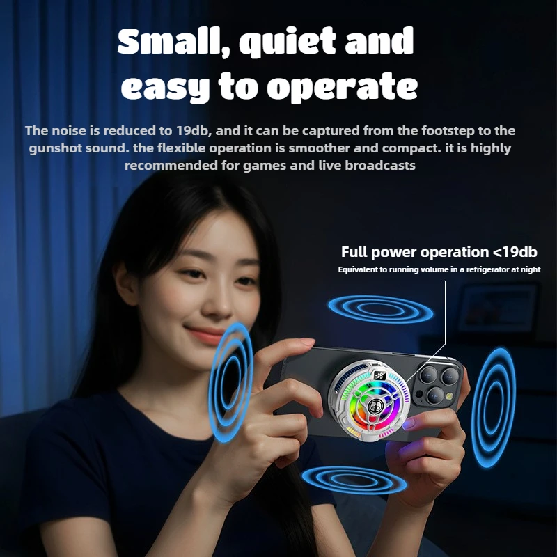 FS11 30W High Power Mobile Phone PUBG Game Cooler with Display Semiconductor Refrigeration Cooling Radiator for IPhone Android