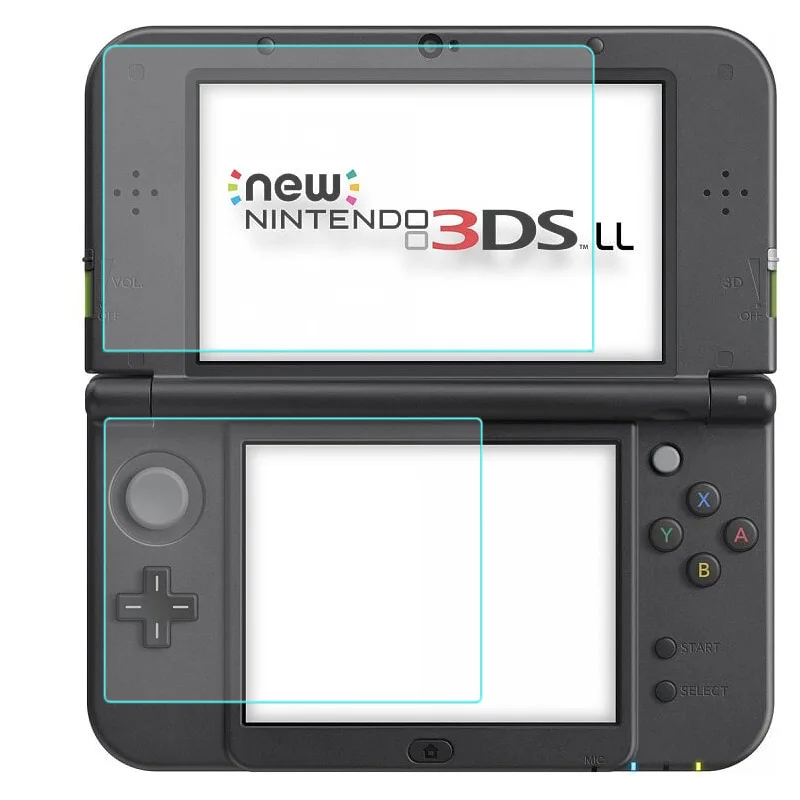 2pcs/set temperované sklo pro nintendo nový 3DS XL/LL 3DSXL/3DSLL ochranný glas obrazovka ochránce pro 3DS XL