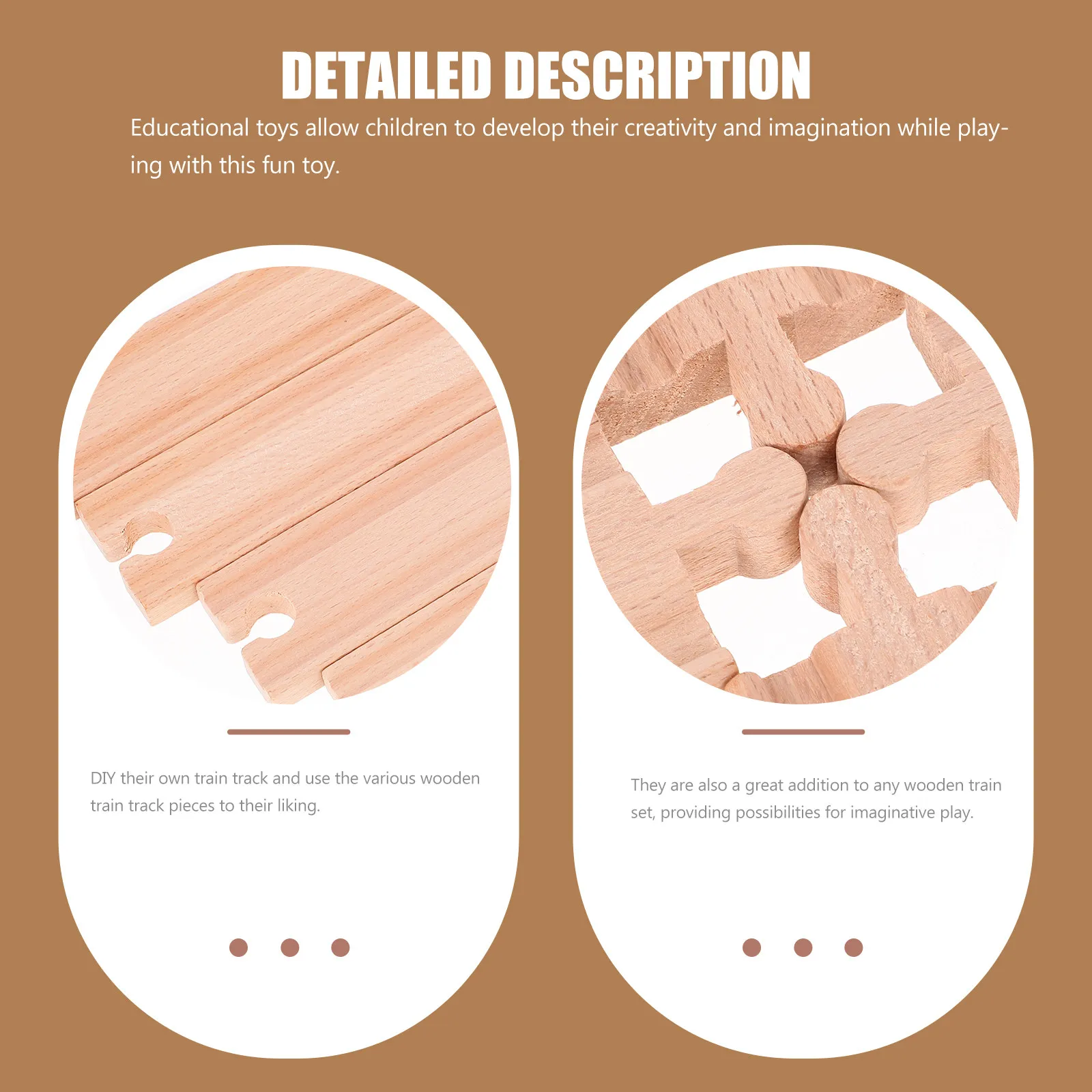 

Набор из 4 деревянных железнодорожных путей из натурального дерева для детей: развитие мелкой моторики и увлекательная игра