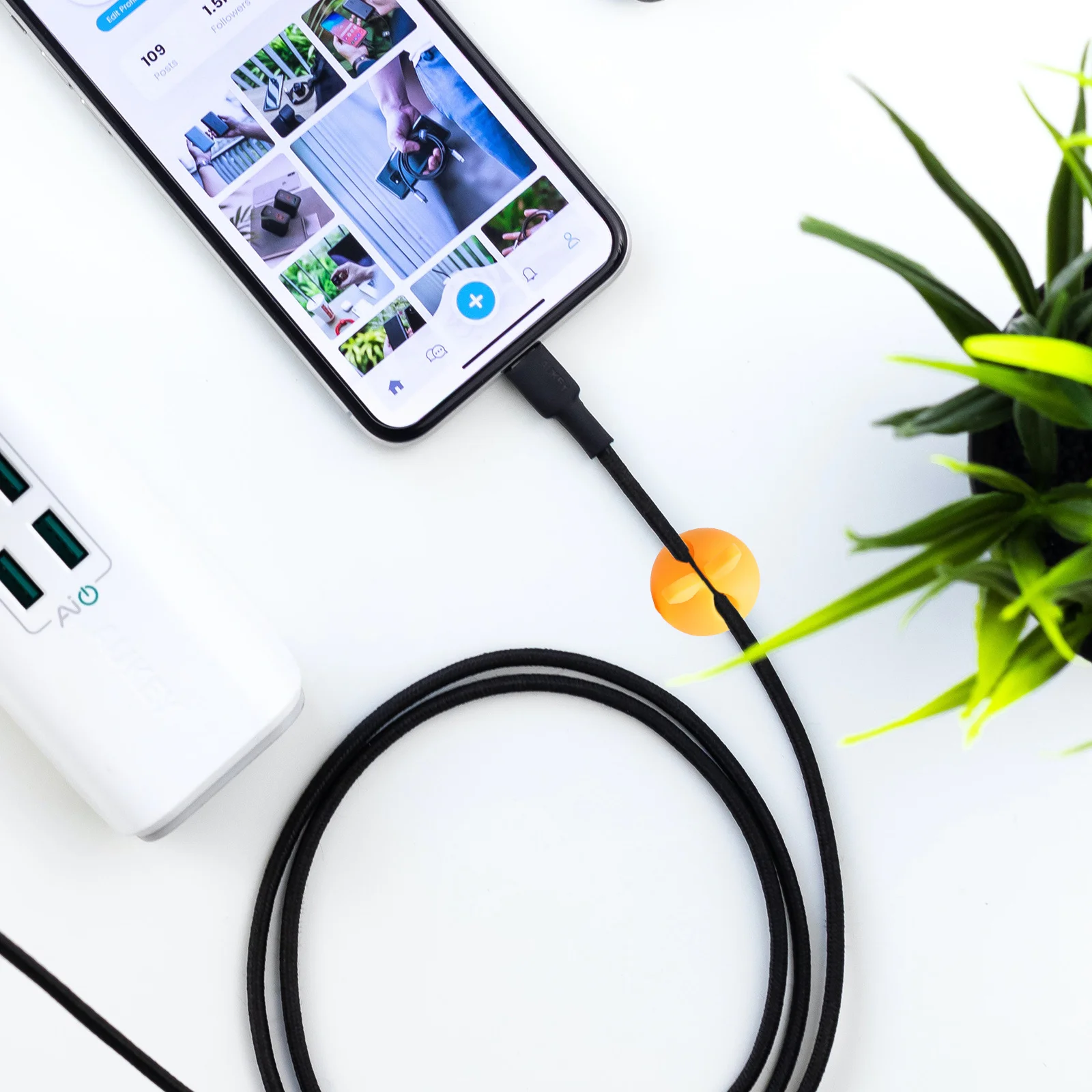 

12pcs Silicone Cable Clips 6 Colors Rabbit Wire Organizer For Power Usb Cables Management Bunny Holder Practical Colorful Wire