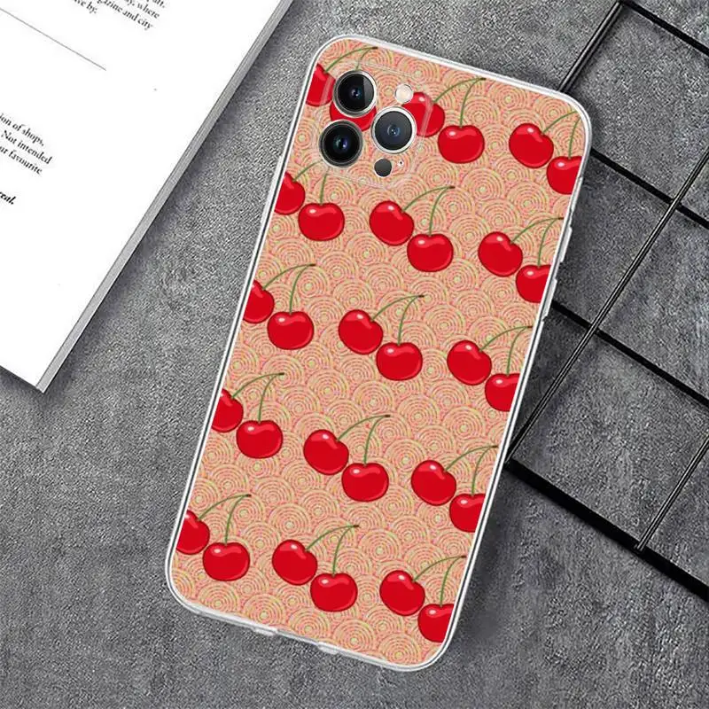 MaiYaCa Sweet Cherry Phone Case For iPhone XR X XS Max 14 13 Pro Max 11 12 Mini 6 7 8 plus SE 2020 Printing Cover