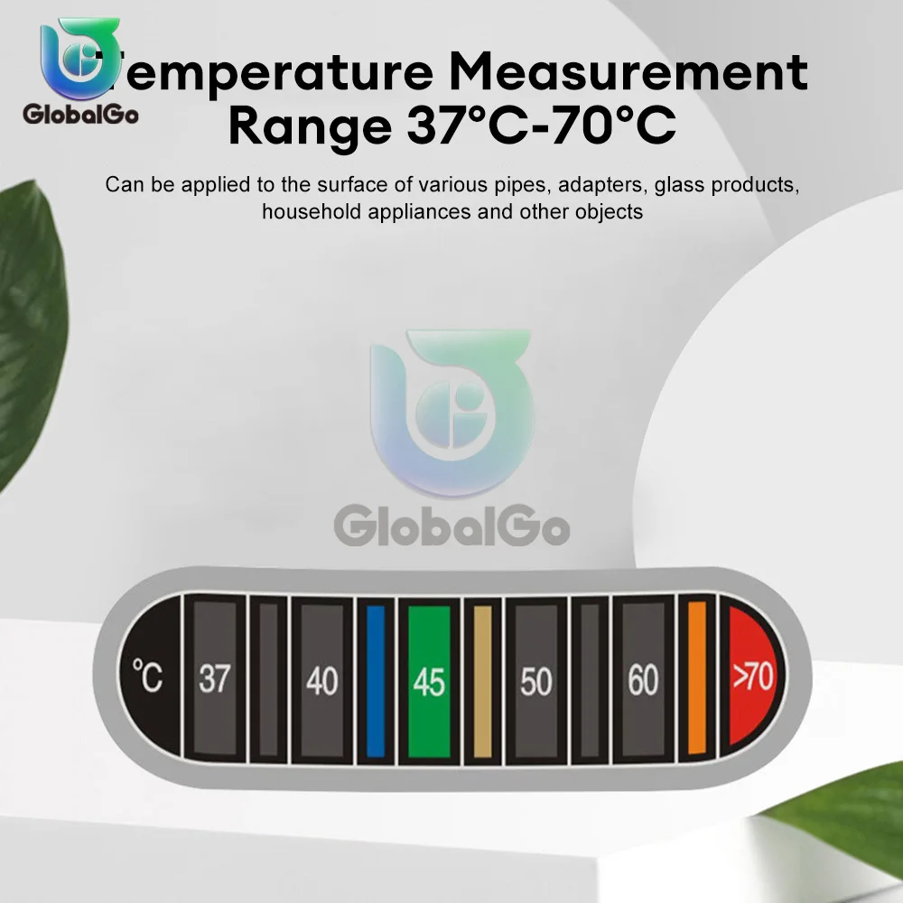 Dụng cụ kiểm tra nhiệt độ chất lỏng bình nước 0-70 ℃ Nhiệt kế thực phẩm cà phê nước sữa miếng dán đổi màu cho nhà bếp trong nhà