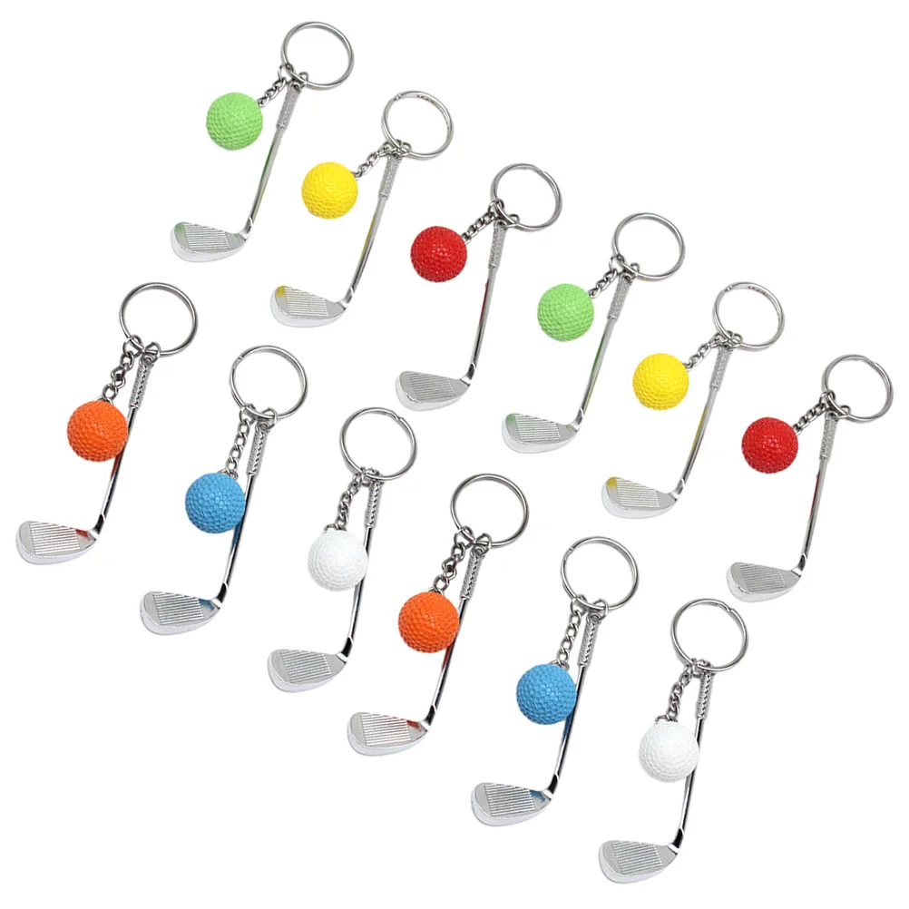 

12 Pcs Golf Keychain Metal Ring Small Gift Keychains Alloy Golfs Balls Backpack Pendant Durable Lightweight Sturdy