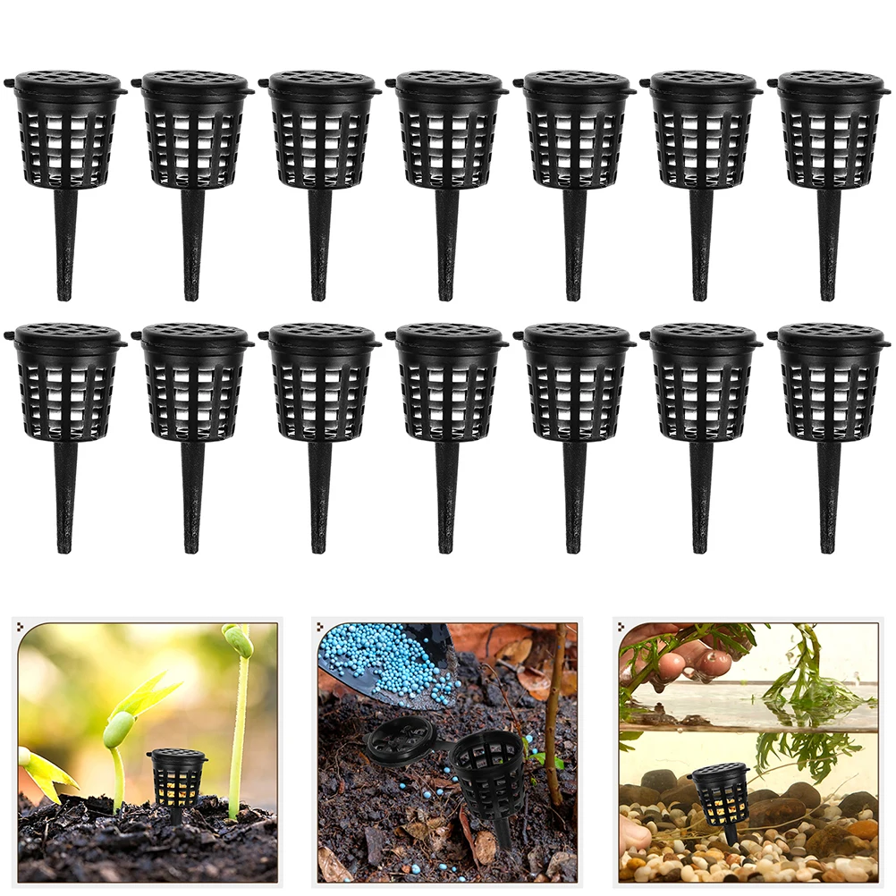 

100 Pcs Fertilizer Basket Planting Mesh Kitchen Decor Bonsai Fertiliser Baskets Fertilization Tool Plastic Boxes Cover