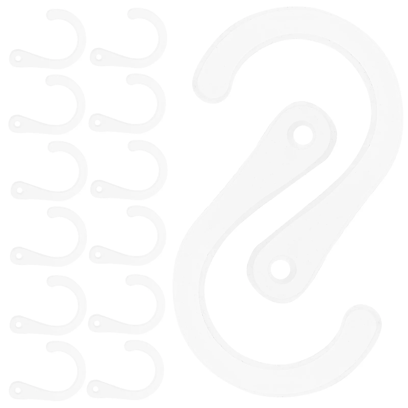 

100Pcs Plastic J Hooks for Socks and Hats Display Hanger Retail Closet Organizer Functional Space Saving Hosiery Hook