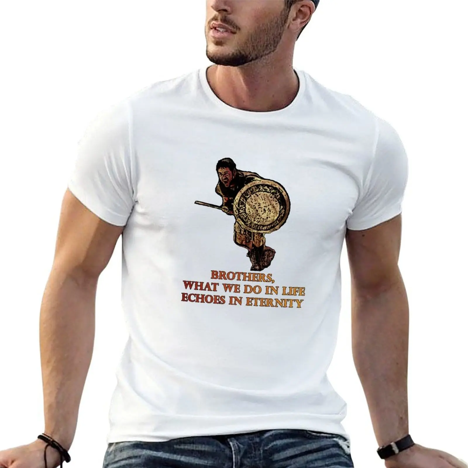 

Maximus quote Gladiator tribute T-Shirt man t shirts for men essential t shirt funny t shirts cotton T-shirt