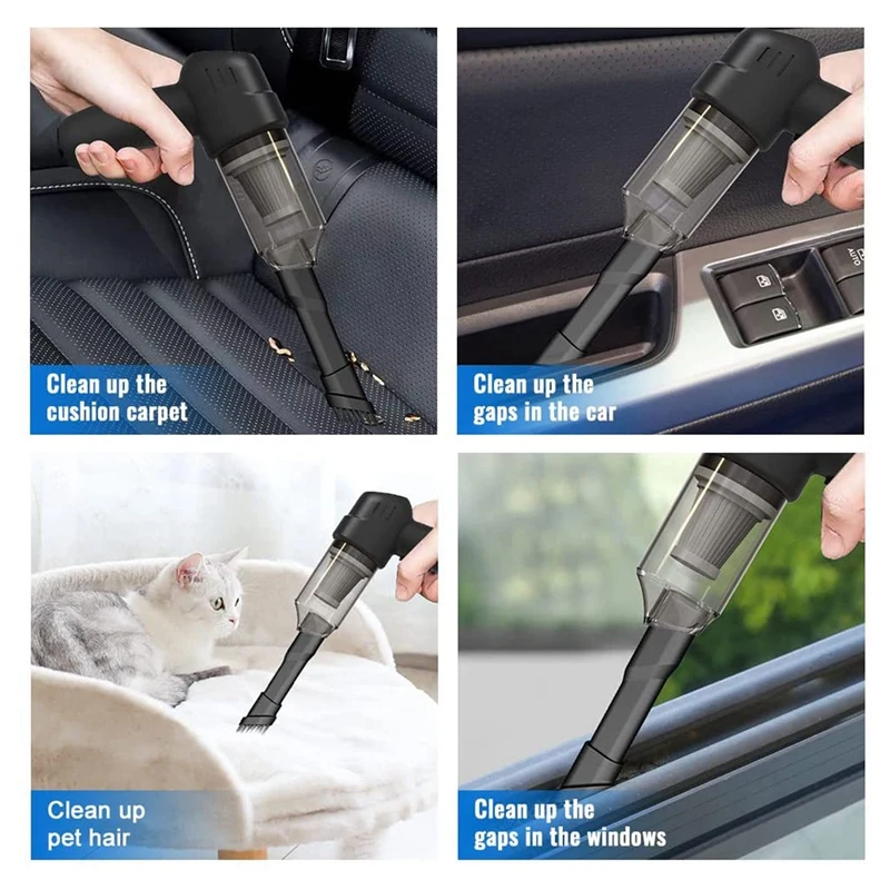 Mini Handheld Vacuum Cleaner Cordless,USB Rechargeable,9000Pa Strong Suction Vacuum For Home Office Car Cleaning Pet