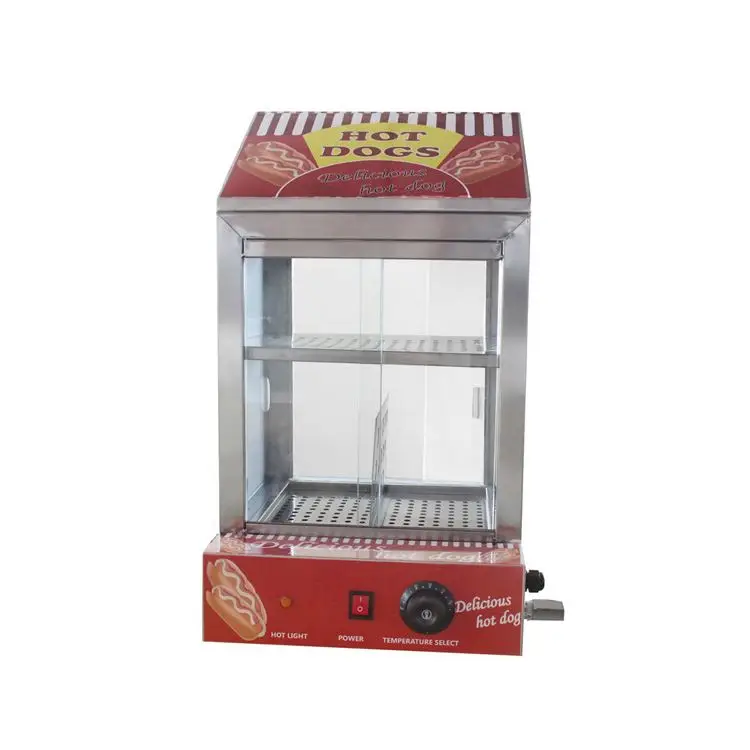 Electric Hot Dog Making Machine Warmer showcase Hot Dog Steamer Machine for Sale
