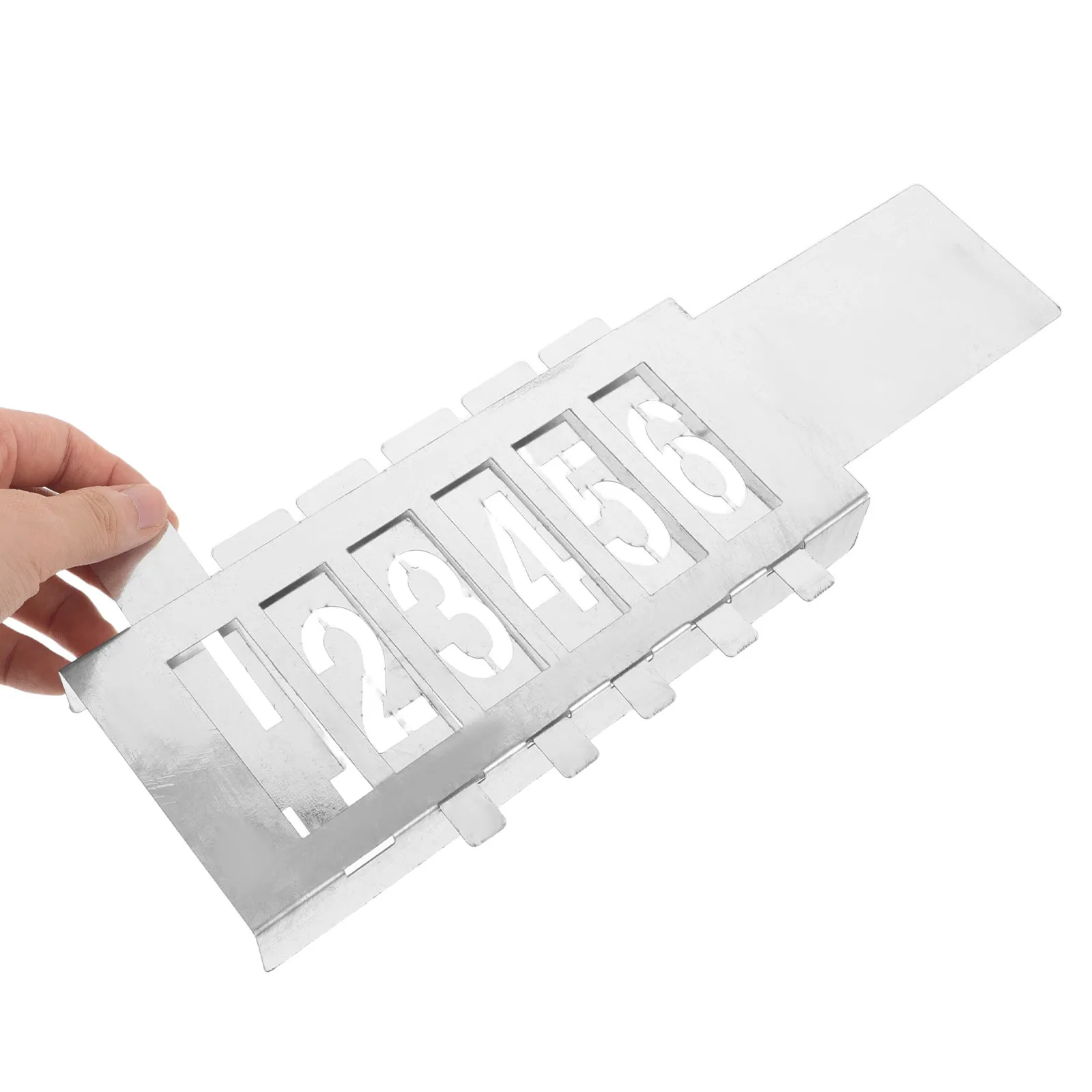 1Set Metal Number Stencil Hollow-Out 10 Digits 0-9 Reusable Painting Templates DIY Painting Tools for Mailbox Wall