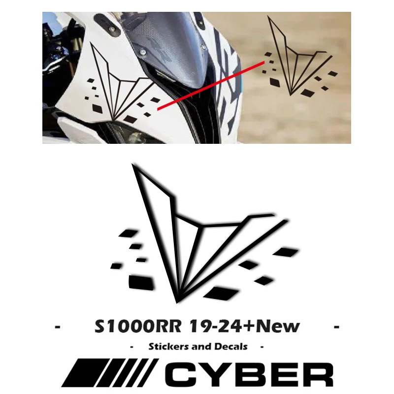 New Sticker on The Right Side of Fairing Shell, Head Shell Hollow Sticker Decal For BMW S1000RR 2019-2024