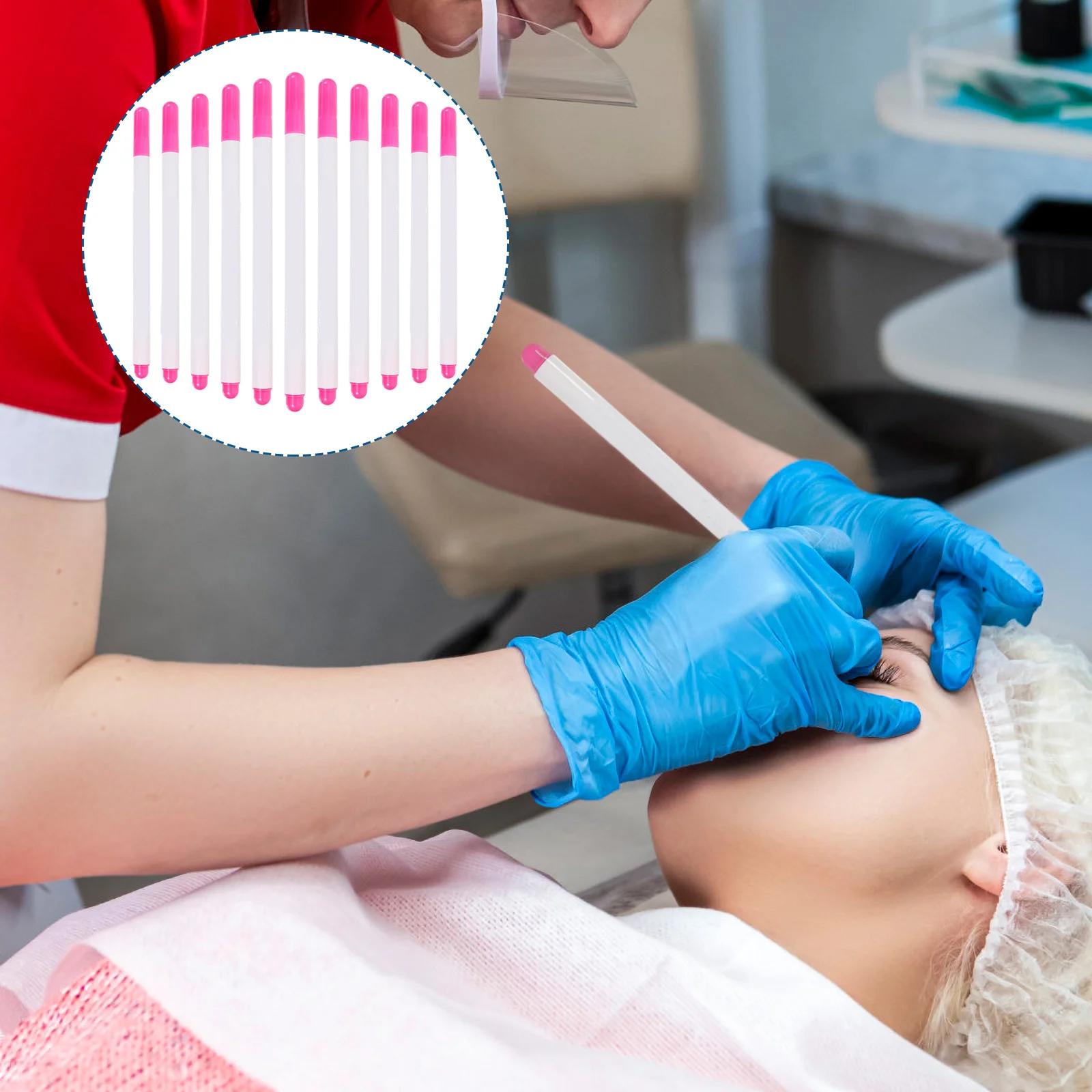 

12Pcs Oil Ink Skin Marker Pens Unscented Water-Based Piercing Positioning Marking Skin Piercing Pen