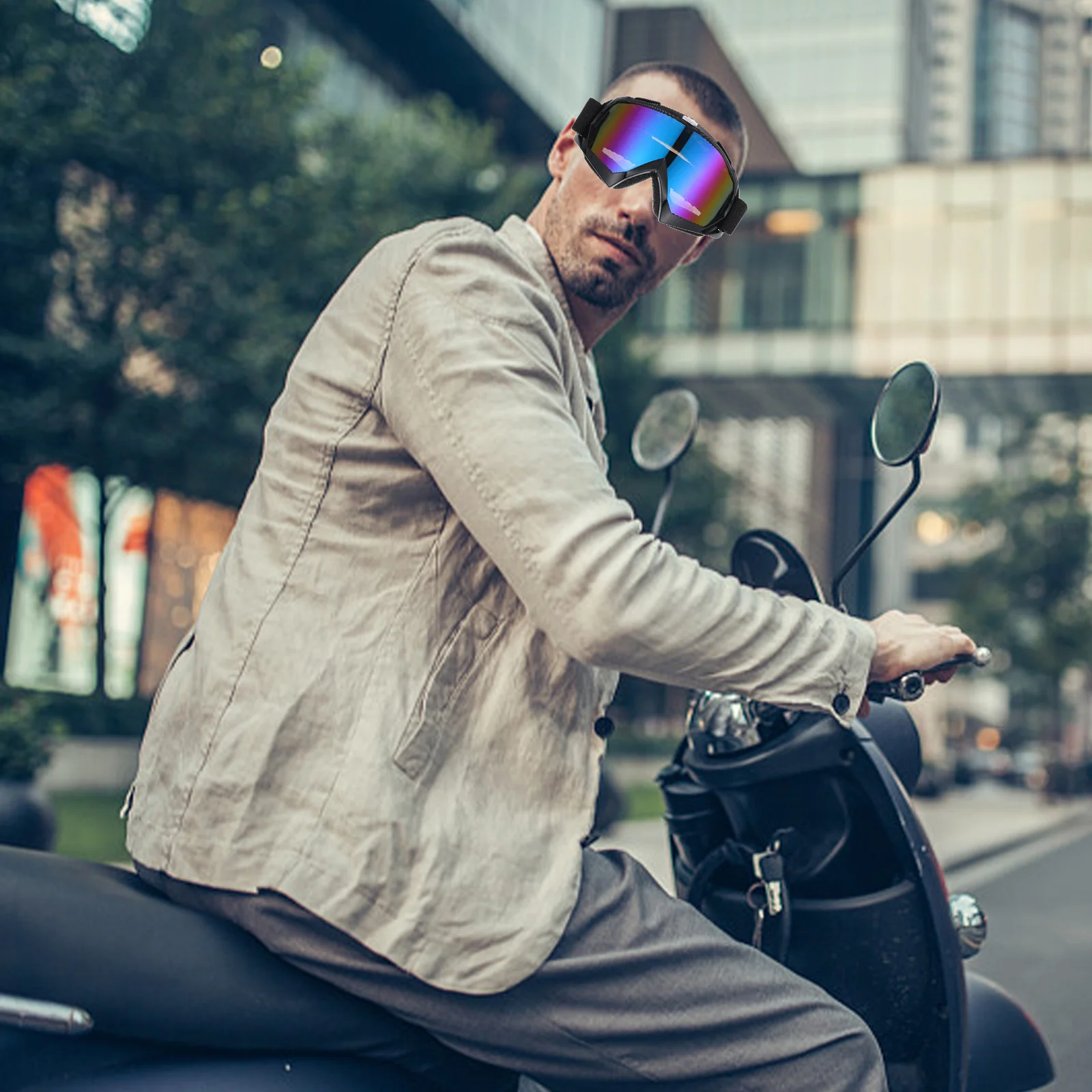 

Windproof Glasses Cycling Sunglasses Motocycle Goggles Biking Pure Material Tpu Motorcycle Bike Riding