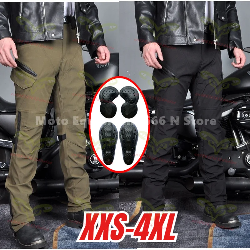 

Summer Breathable Men Motorcycle Riding Pants Waterproof Windproof Four Season Double-layer Anti-drop High-waisted Pants
