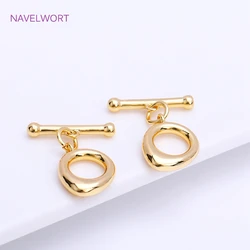 18K Gold Plated Brass Chinese Knot OT Clasp Mini Teardrop Toggle Clasp For Bracelet Necklace Making Supplies,DIY Accessories