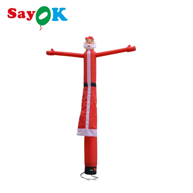 

5m/16.4ft Inflatable Air Dancers Santa Claus Inflatable Christmas Decorations Dancer Single Leg With Air Blower