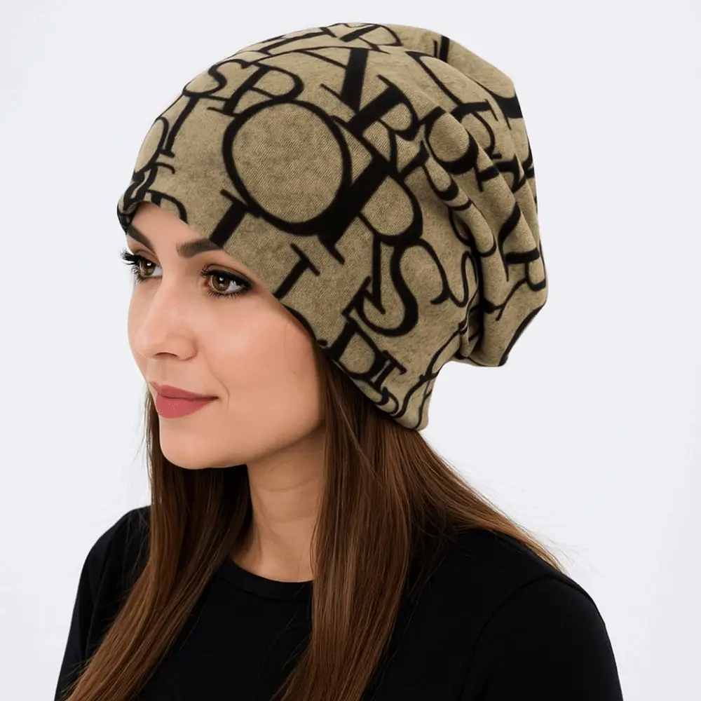 Contrasting Colors Pullover Hat Plaid Print Scarf Pullover Hat Casual Hedging Cap Multifunctional Keep Warm Women's Pile Hat