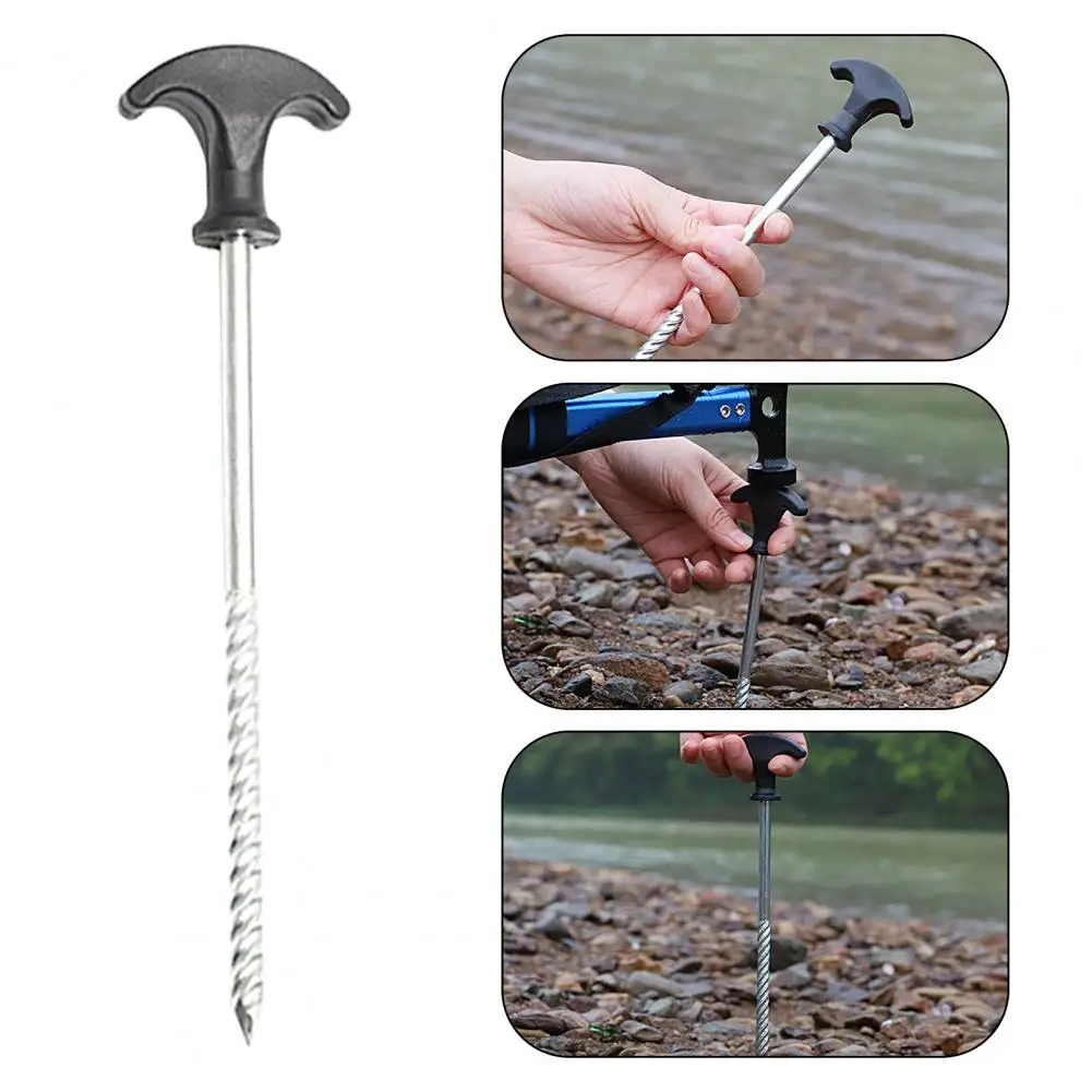 Ground Nail Strong Thread Style Camping Tent Stake Impact Resistance Camping Garden Canopy Stake for Camping