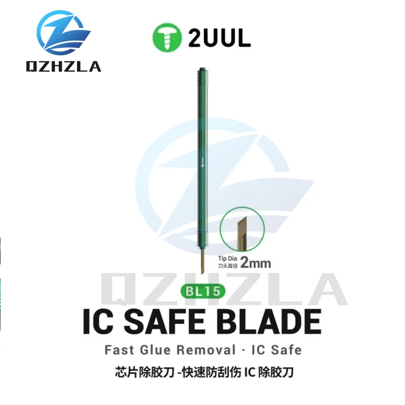 2UUL BL15 IC Safe Blade 20mm Tip Fast Glue Removal Tool for phone PCB Motherboard Chip Adhesive Clean Electronics Repair Tools