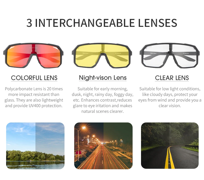 Kapvoe Large-Frame Sports Sunglasses — product information 12