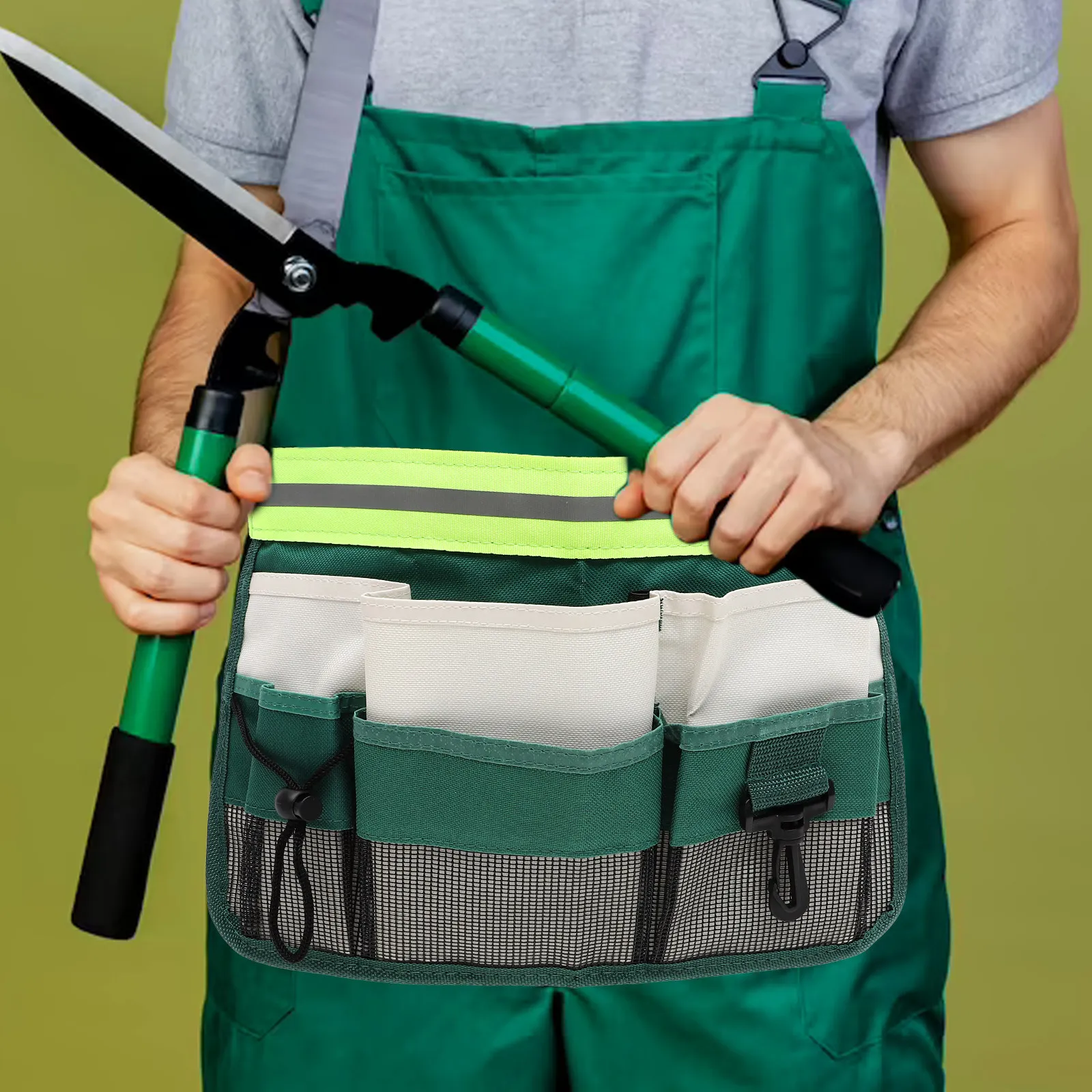Garden Tool Belt Waist Bag Adjustable Utility Belt Heavy Duty Oxford Cloth with Suitable for Pruning Shears Shears