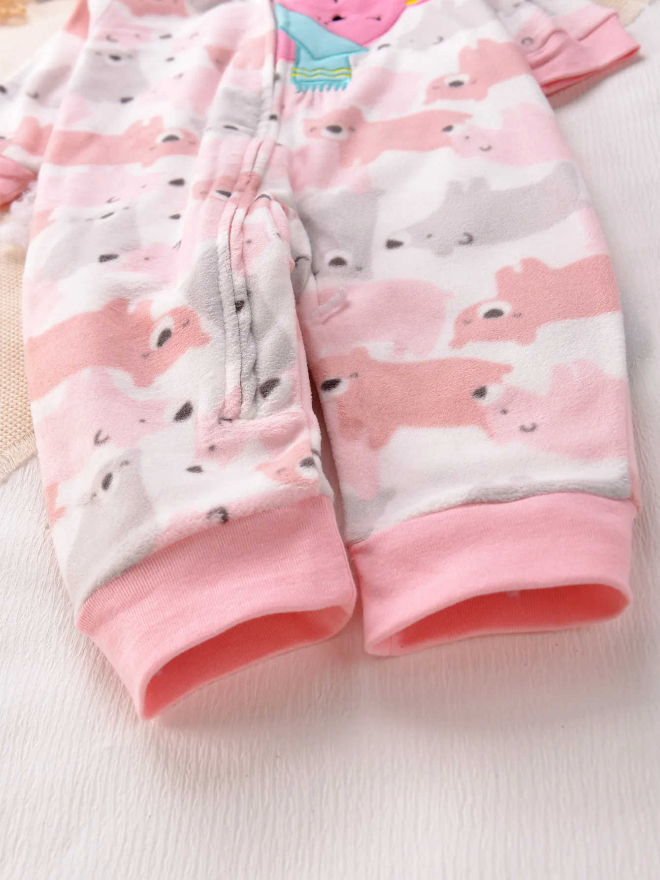 Baby Clothes Spring Autumn Polar Fleece Toddler Girls Romper Cute Animals Warm Jumpsuit Kids Pajamas Small Children Overalls