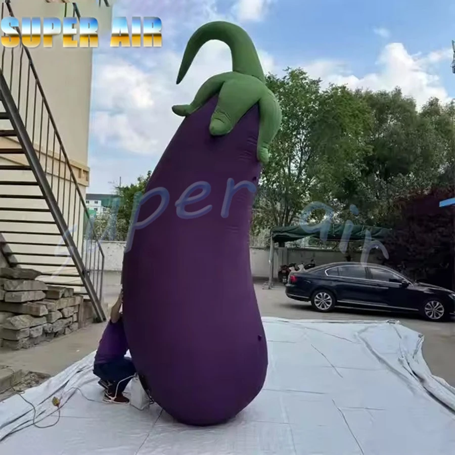巨大な植物モデルの広告装飾用インフレータブル漫画ナス（目付き）