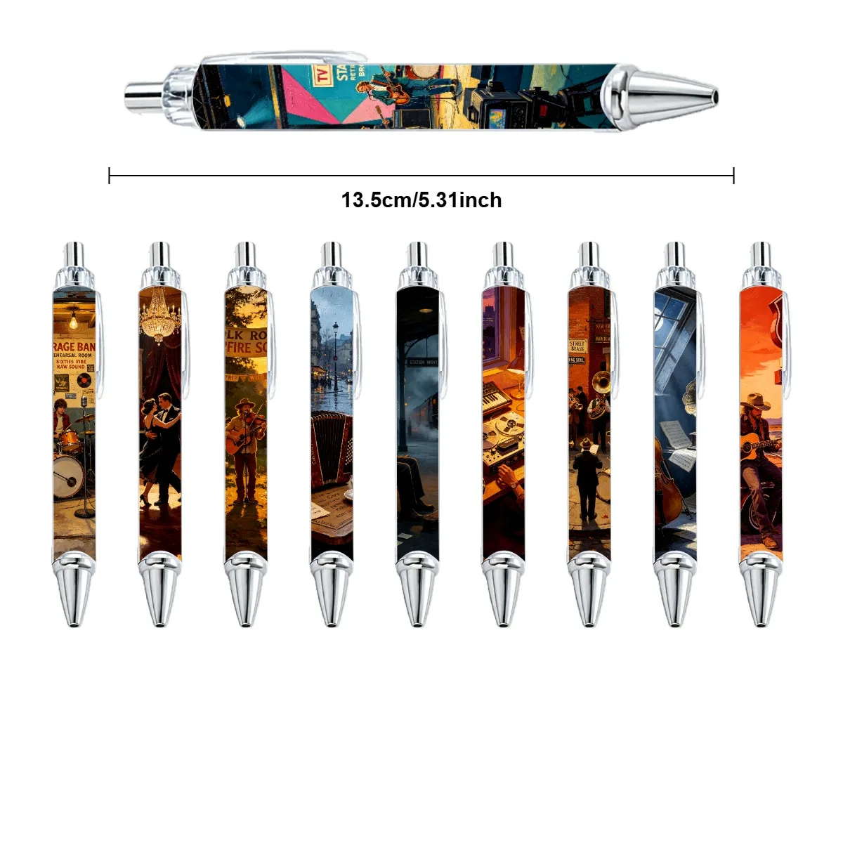 10PCS Music Pens Black Ink Notes Melody Student Office