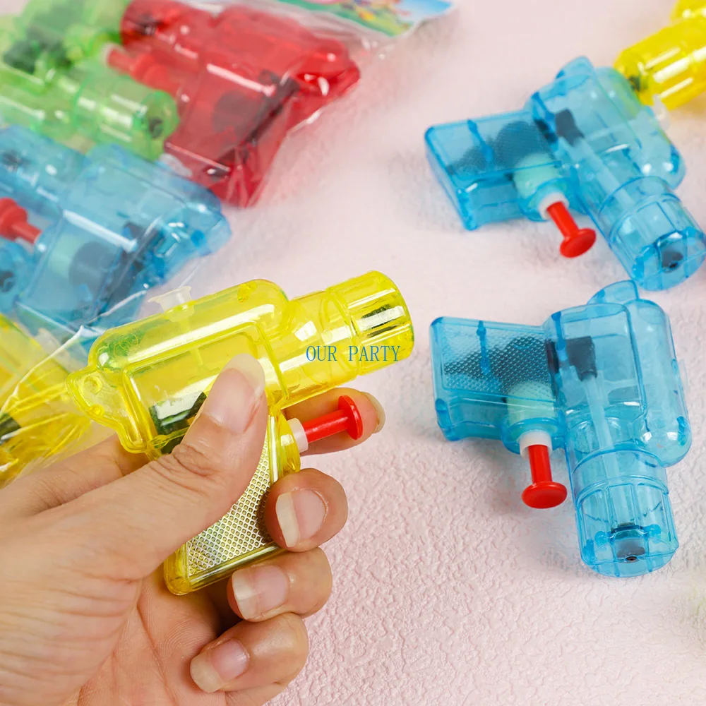 6Pcs Transparent Spray Water Guns Hawaii Summer Beach Toy for Kids Birthday Party Favors Baby Shower Pool Bath Toy Pinata Filler