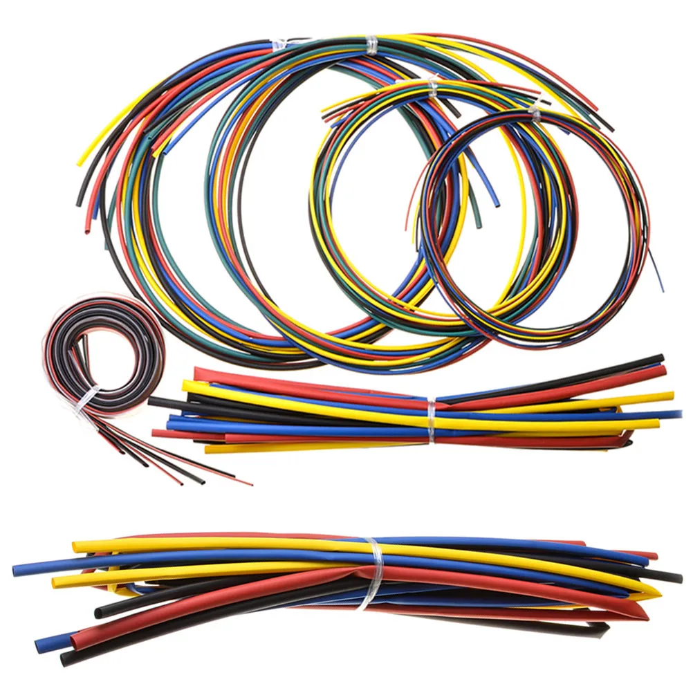 Heat Shrink Tubing Kit 55M Polyolefin 2 to 1 Ratio 11 Sizes 6 Colors Acid Alkali Resistant Wire Insulation