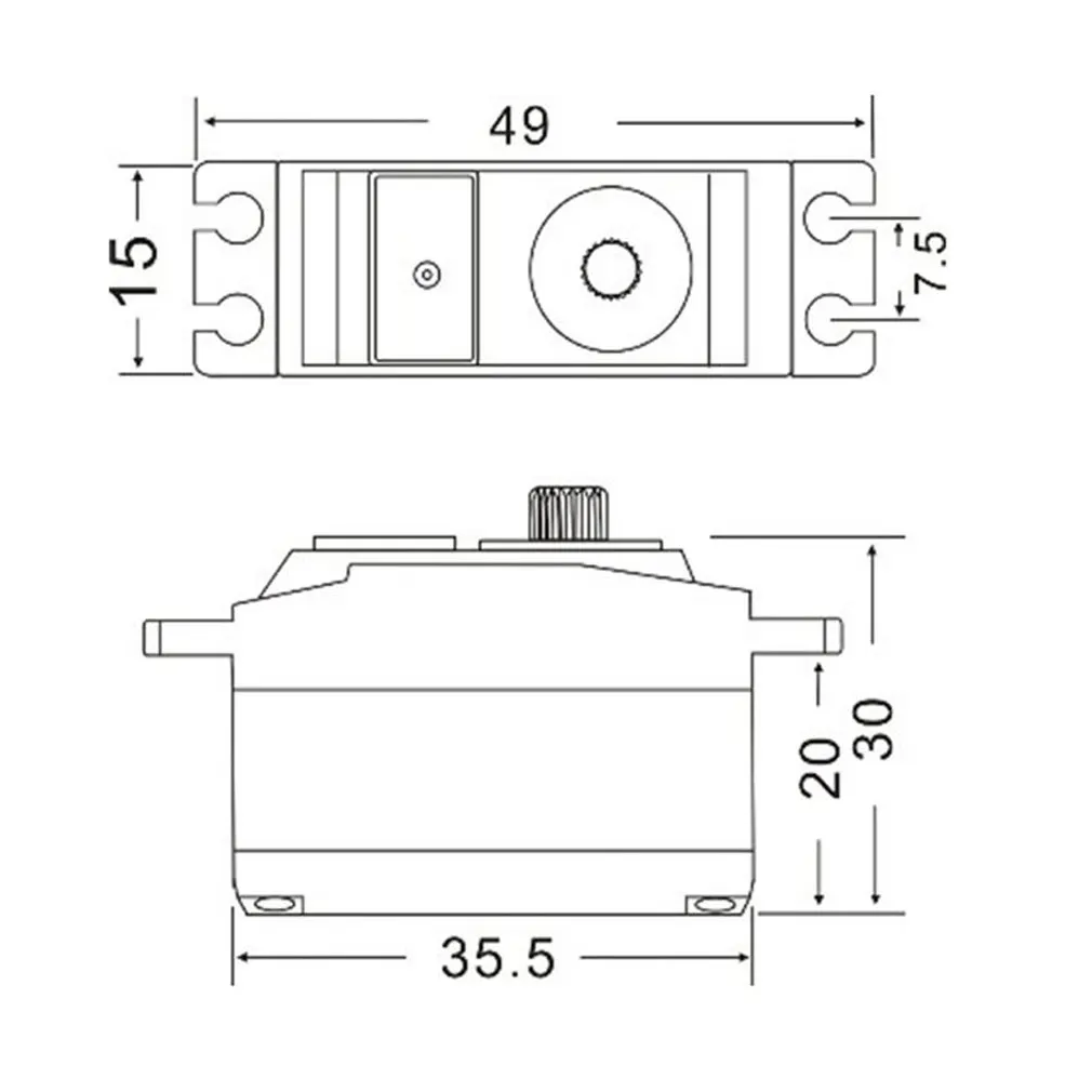 JX RC Servo PDI-2506MG 6.6KG Metal Gear Digital Coreless Motor Servos for RC Car 450 500 Helicopter Fixed Wing Airplane RC Parts