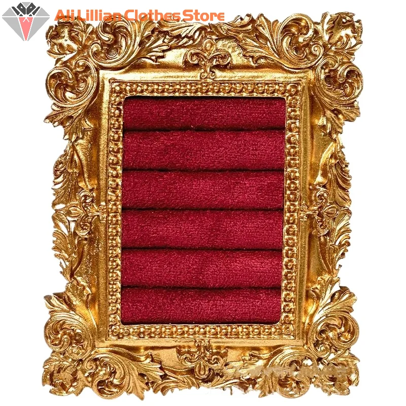 

Кольцо Серьги Деревянная Подставка Ретро Квадратная Витрина Ювелирных Изделий Лоток Магазин Украшения Окна Фотография Фон Реквизит