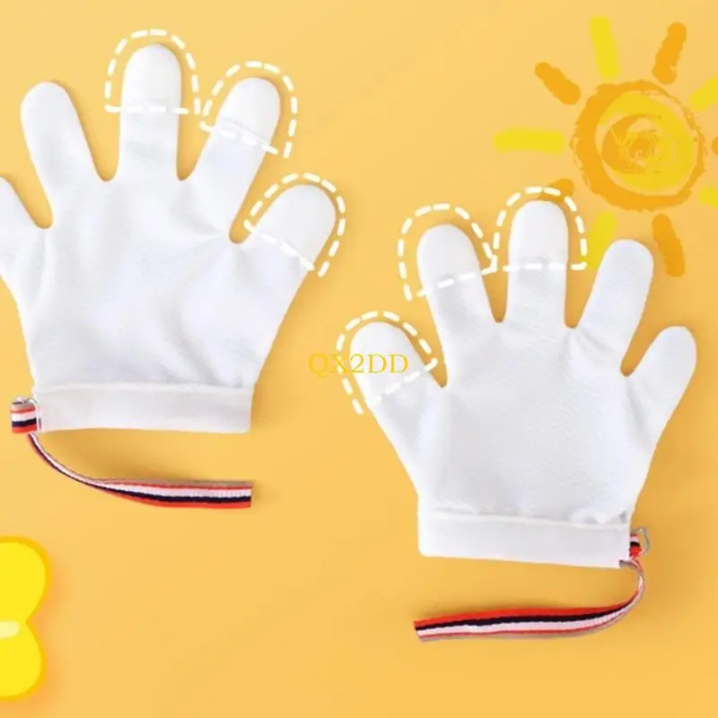 QX2D Guantes protectores multiusos para manos infantiles contra daños por masticación uñas 2 uds
