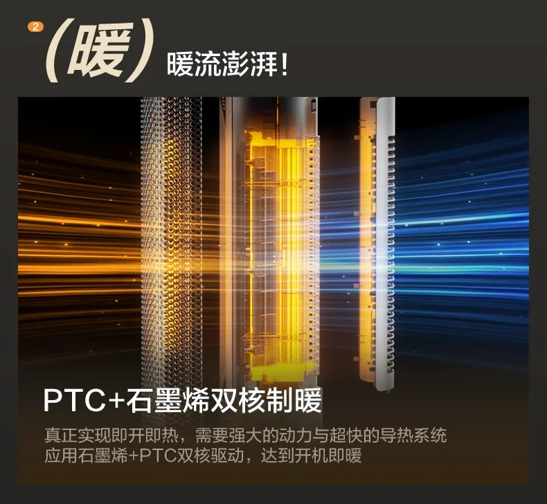 Электрический обогреватель вертикального графена 220 В для домашнего использования, быстрый и эффективный нагрев