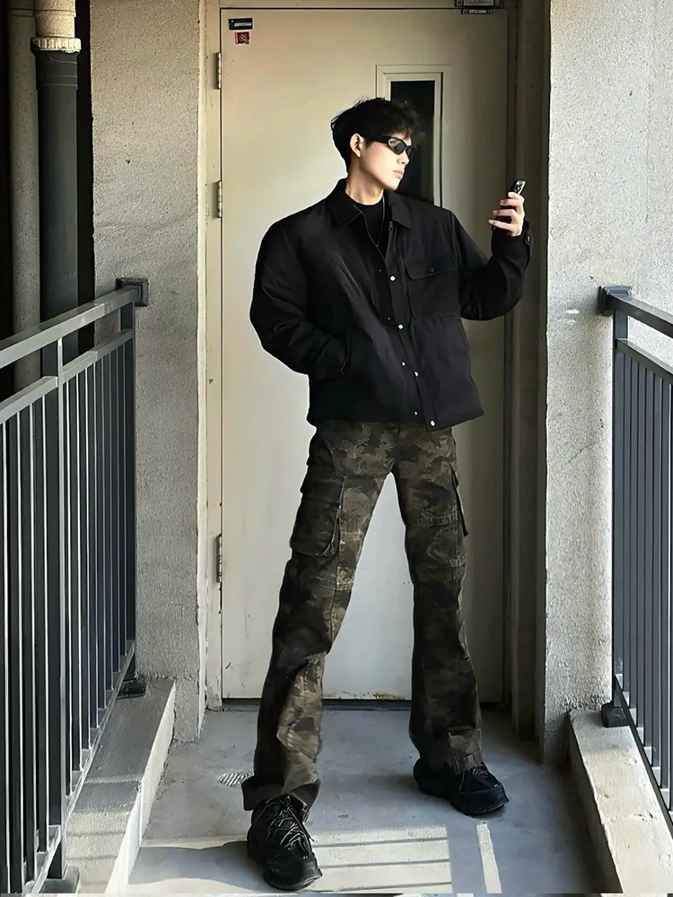 

Camouflage Workwear Pants Men's Slim Fit Multi-ket American Sle Hip Hop Straight Leg Trousers Summer Casual orts