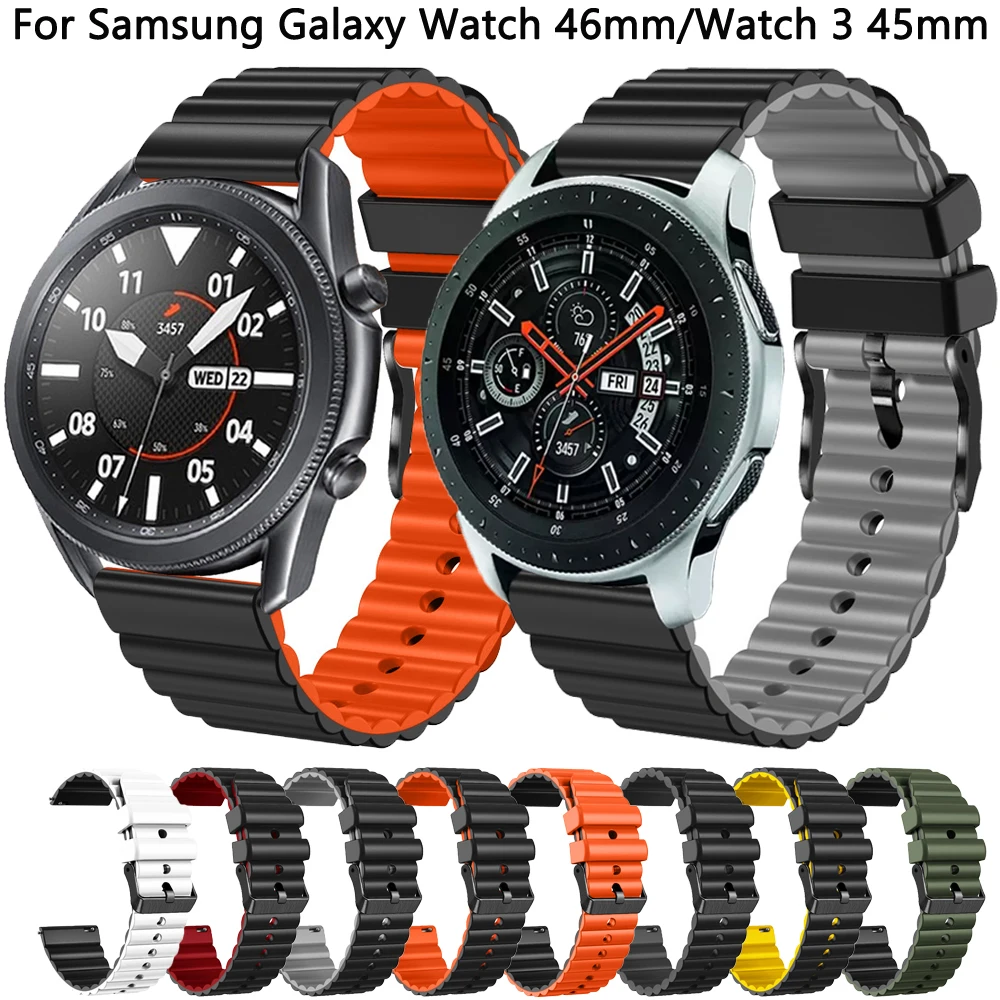 

Ремешок силиконовый для Samsung Galaxy Watch 46 мм, сменный Браслет для Samsung Watch 3 45 мм Gear S3 Classic Frontier, 22 мм