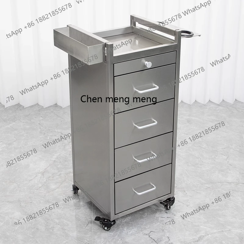 

Barber shop cart tool cabinet Hair salon special tool cart care rack drawer mirror cabinet