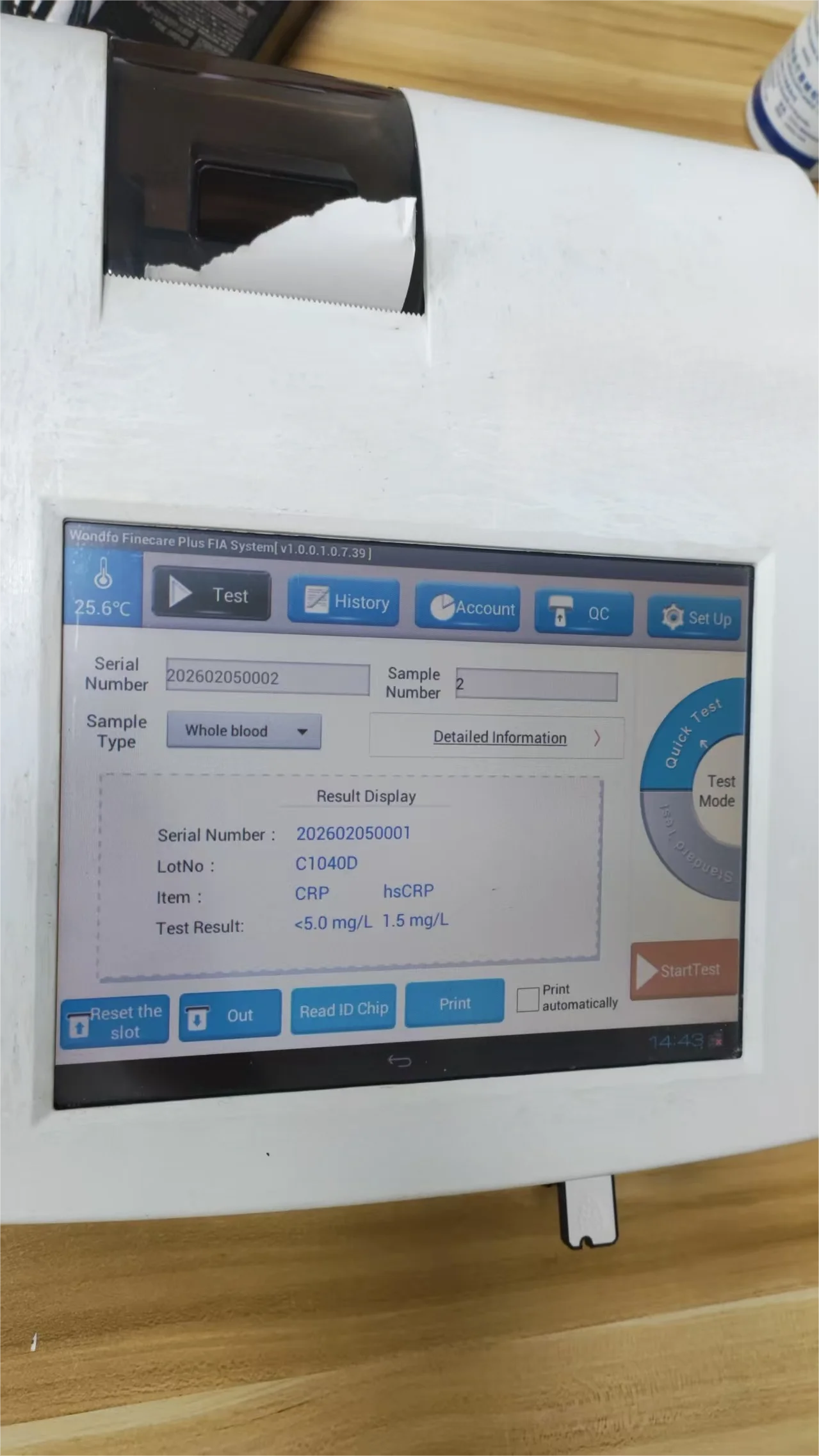 

90% New Wondfo Finecare FS‑113 – FIA Quantitative Immunoassay Analyzer for Human Use