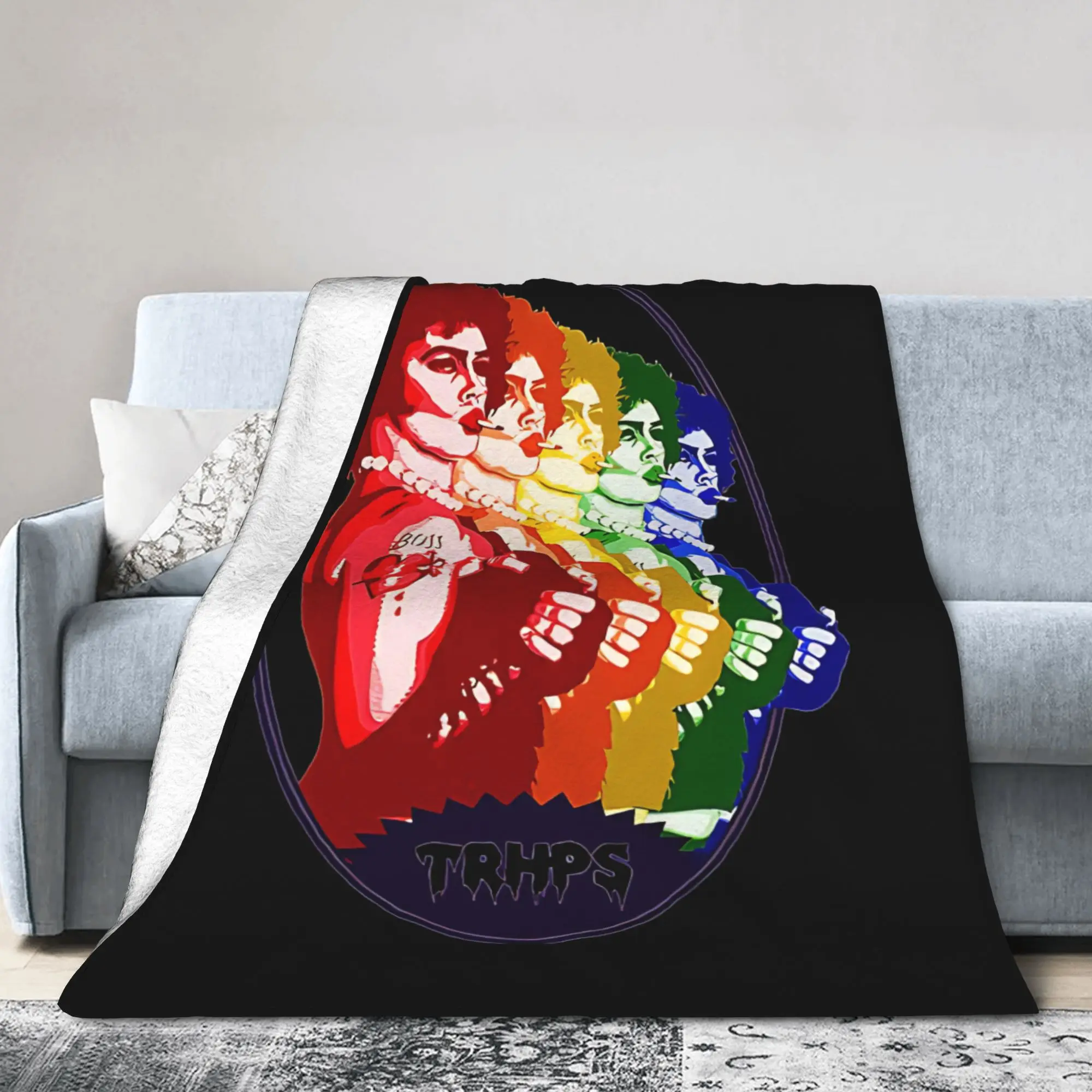 Frank N Furte Horror Flannel Blanket The Rocky Horror Picture Show Customized Throw Blanket for  Sofa Bedding Lounge Quilt