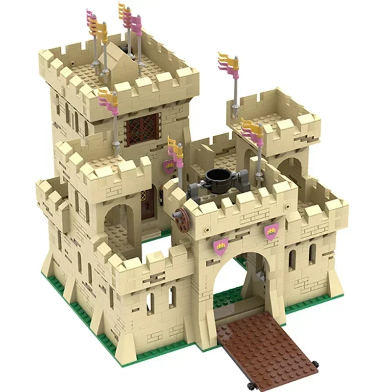 Moc Bouwstenen Militair Model Modern 375 Geel Kasteel Technologie Modulaire Blokken Geschenken Kerst Speelgoed DIY Sets Montage