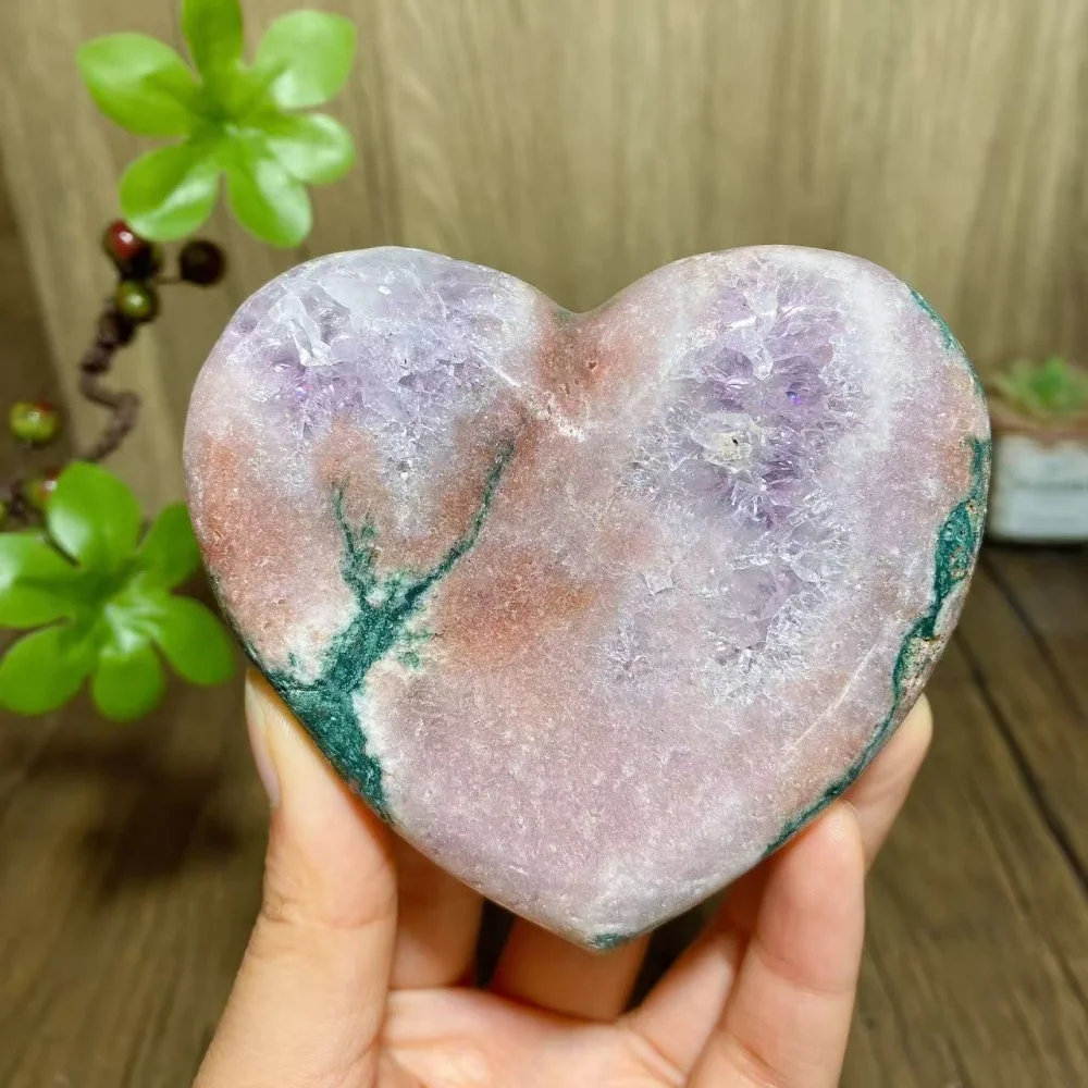 

Natural Pink Amethyst Heart Quartz Stunning Crystal Healing Crystal Reiki Energy Home Decor Birthday Gifts